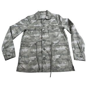American Eagle Jacket Mens XS Oversized Camo Shacket Field Coat AE-177 Utility